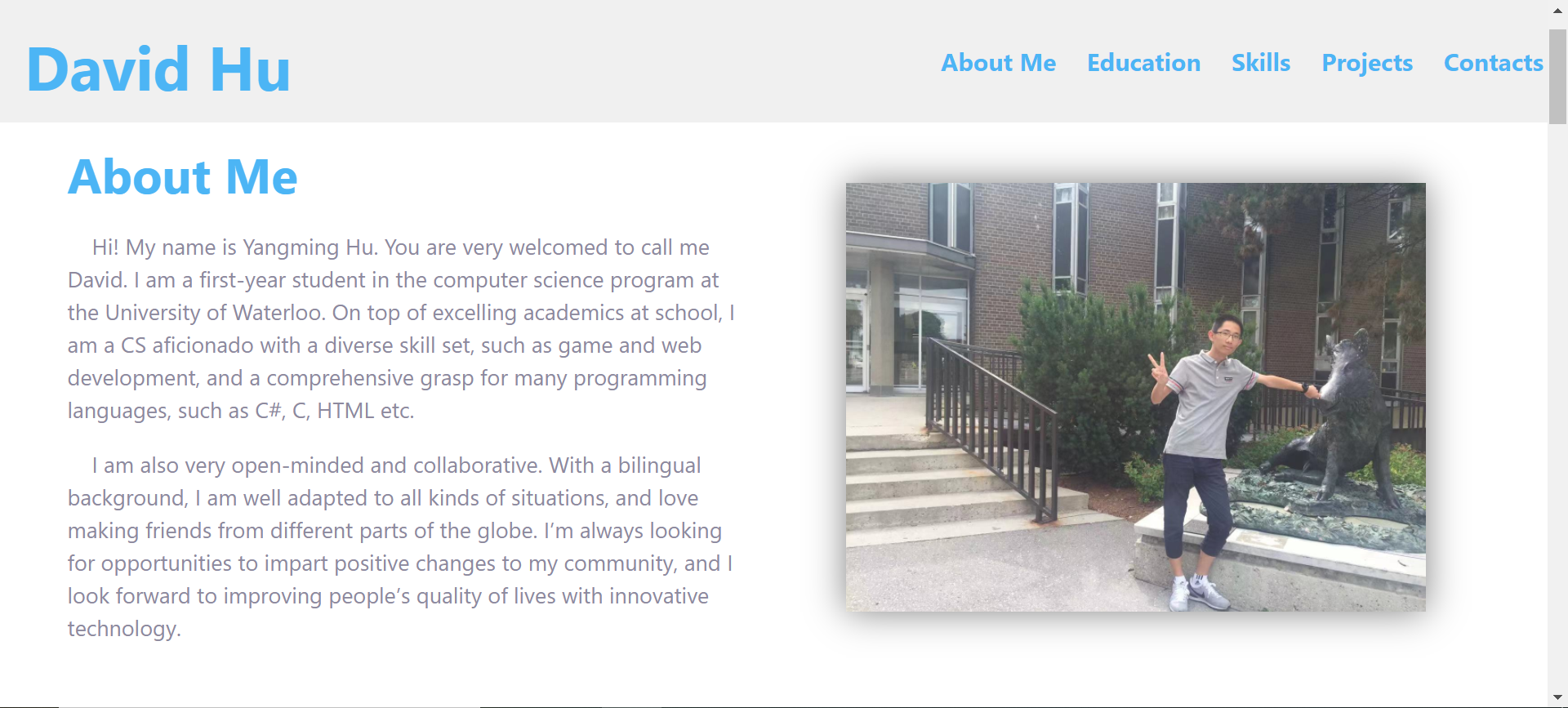 Personal Website Cover